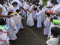 Twinkle Stars AMI Montessori Panadura, Montessori Sri Lanka, Nursery Pre school Panadura Sri Lanka, Poson Celebration in Montessori,  A.M.I. montessori in sri lanka