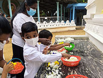 Twinkle Stars AMI Montessori Panadura, Montessori Sri Lanka, Nursery Pre school Panadura Sri Lanka, Poson Celebration in Montessori,  A.M.I. montessori in sri lanka