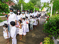 Twinkle Stars AMI Montessori Panadura, Montessori Sri Lanka, Nursery Pre school Panadura Sri Lanka, Poson Celebration in Montessori,  A.M.I. montessori in sri lanka