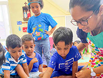 Twinkle Stars AMI Montessori Panadura, Montessori Sri Lanka, Nursery Pre school Panadura Sri Lanka, Colours Day at montessori,  A.M.I. montessori in sri lanka
