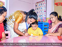 Twinkle Stars AMI Montessori Panadura, Montessori Sri Lanka, Nursery Pre school Panadura Sri Lanka, First Day at montessori at montessori,  A.M.I. montessori in sri lanka
