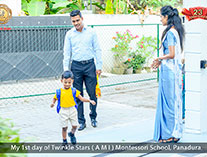 Twinkle Stars AMI Montessori Panadura, Montessori Sri Lanka, Nursery Pre school Panadura Sri Lanka, First Day at montessori at montessori,  A.M.I. montessori in sri lanka