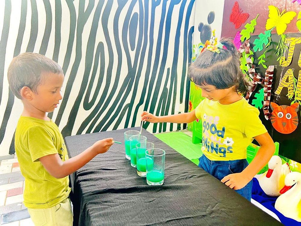 Twinkle Stars AMI Montessori Panadura, Montessori Sri Lanka, Nursery Pre school Panadura Sri Lanka, Green Day in Montessori, nursery and Kindergarten activities, A.M.I. montessori in sri lanka, Early Learning and child care centre