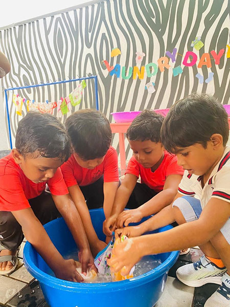Twinkle Stars AMI Montessori Panadura, Montessori Sri Lanka, Nursery Pre school Panadura Sri Lanka, Laundry Day in Montessori, nursery and Kindergarten activities, A.M.I. montessori in sri lanka, Early Learning and child care centre