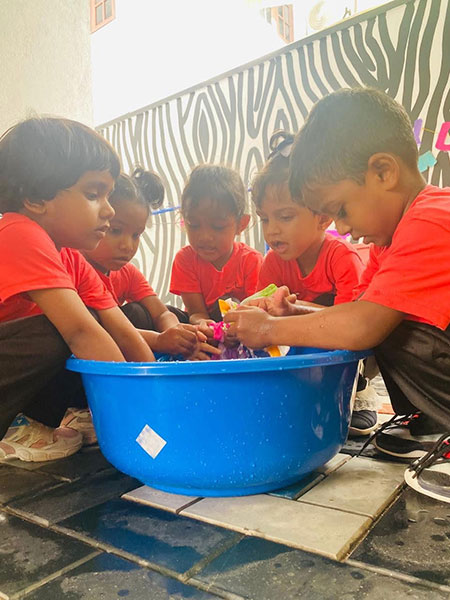 Twinkle Stars AMI Montessori Panadura, Montessori Sri Lanka, Nursery Pre school Panadura Sri Lanka, Laundry Day in Montessori, nursery and Kindergarten activities, A.M.I. montessori in sri lanka, Early Learning and child care centre