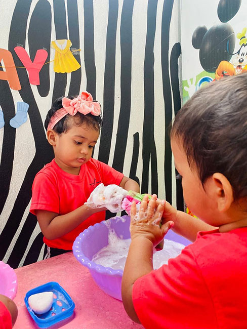 Twinkle Stars AMI Montessori Panadura, Montessori Sri Lanka, Nursery Pre school Panadura Sri Lanka, Laundry Day in Montessori, nursery and Kindergarten activities, A.M.I. montessori in sri lanka, Early Learning and child care centre