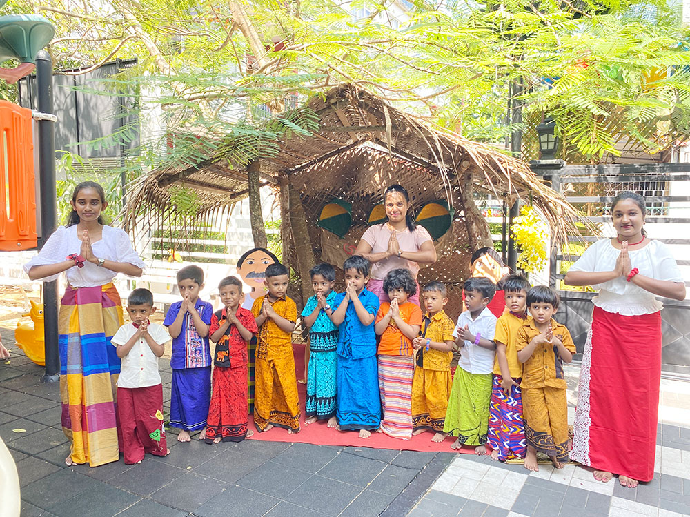 Twinkle Stars AMI Montessori Panadura, Montessori Sri Lanka, Nursery Pre school Panadura Sri Lanka, Avurudu celebration in Montessori, nursery and Kindergarten activities, A.M.I. montessori in sri lanka, Early Learning and child care centre