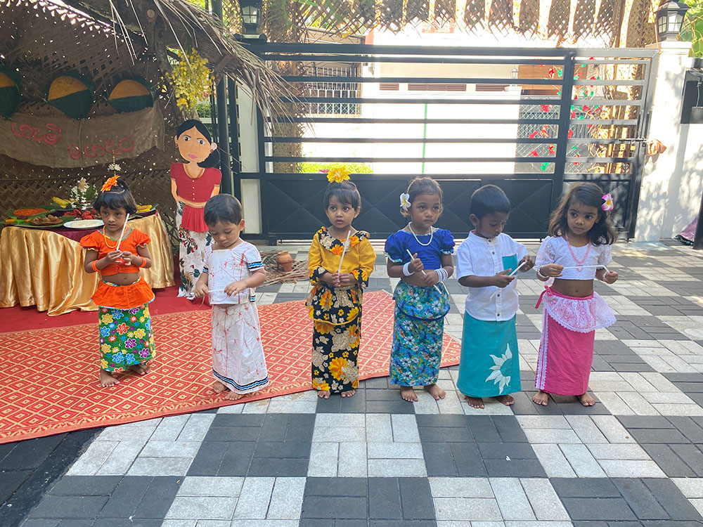 Twinkle Stars AMI Montessori Panadura, Montessori Sri Lanka, Nursery Pre school Panadura Sri Lanka, Avurudu celebration in Montessori, nursery and Kindergarten activities, A.M.I. montessori in sri lanka, Early Learning and child care centre