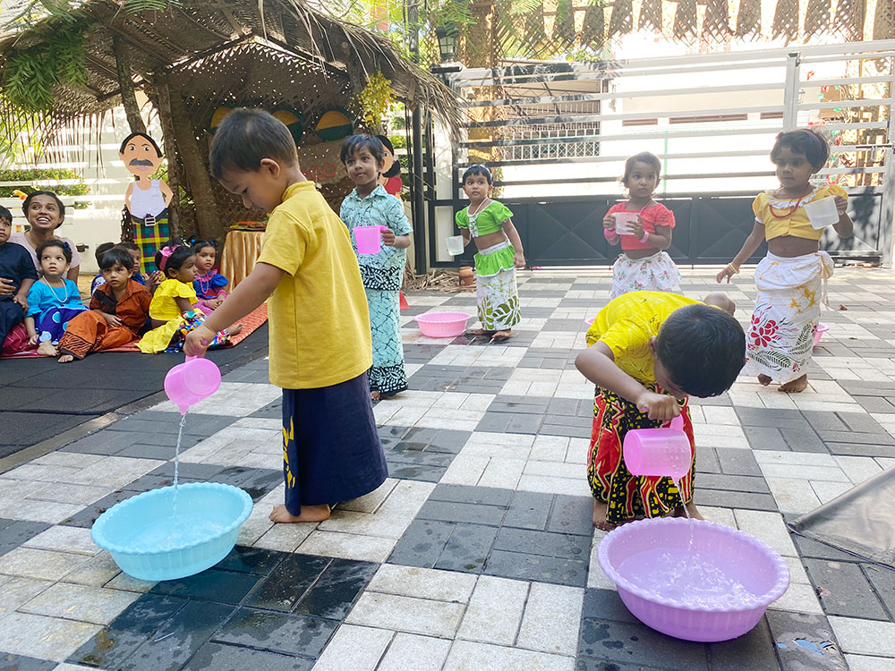Twinkle Stars AMI Montessori Panadura, Montessori Sri Lanka, Nursery Pre school Panadura Sri Lanka, Avurudu celebration in Montessori, nursery and Kindergarten activities, A.M.I. montessori in sri lanka, Early Learning and child care centre