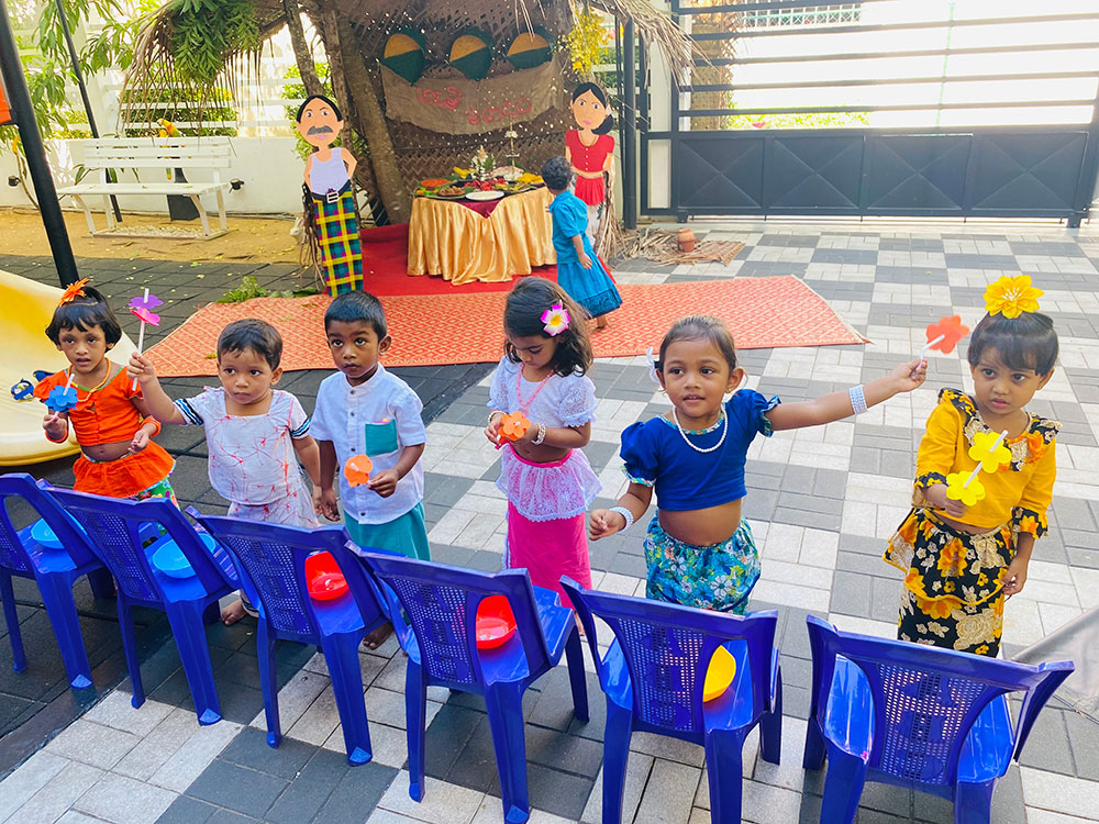 Twinkle Stars AMI Montessori Panadura, Montessori Sri Lanka, Nursery Pre school Panadura Sri Lanka, Avurudu celebration in Montessori, nursery and Kindergarten activities, A.M.I. montessori in sri lanka, Early Learning and child care centre