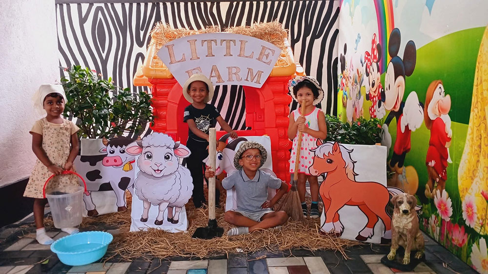 Twinkle Stars AMI Montessori Panadura, Montessori Sri Lanka, Nursery Pre school Panadura Sri Lanka, Farm Day in Montessori, nursery and Kindergarten activities, A.M.I. montessori in sri lanka, Early Learning and child care centre