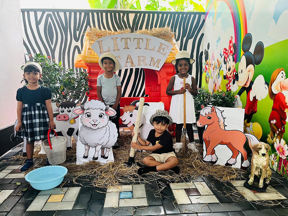 Twinkle Stars AMI Montessori Panadura, Montessori Sri Lanka, Nursery Pre school Panadura Sri Lanka, Farm Day in Montessori, nursery and Kindergarten activities, A.M.I. montessori in sri lanka, Early Learning and child care centre