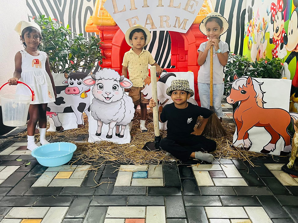 Twinkle Stars AMI Montessori Panadura, Montessori Sri Lanka, Nursery Pre school Panadura Sri Lanka, Farm Day in Montessori, nursery and Kindergarten activities, A.M.I. montessori in sri lanka, Early Learning and child care centre