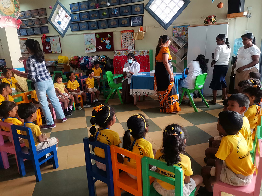 Twinkle Stars AMI Montessori Panadura, Montessori Sri Lanka, Nursery Pre school Panadura Sri Lanka, Oral health programme  in Montessori, nursery and Kindergarten activities, A.M.I. montessori in sri lanka, Early Learning and child care centre