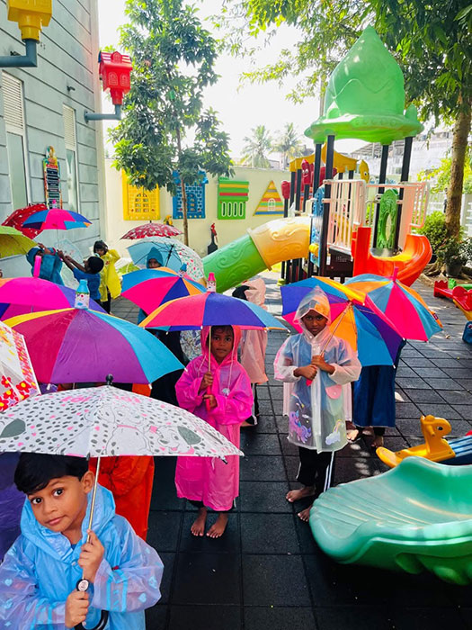 Twinkle Stars AMI Montessori Panadura, Montessori Sri Lanka, Nursery Pre school Panadura Sri Lanka, Rainy in Montessori, nursery and Kindergarten activities, A.M.I. montessori in sri lanka, Early Learning and child care centre