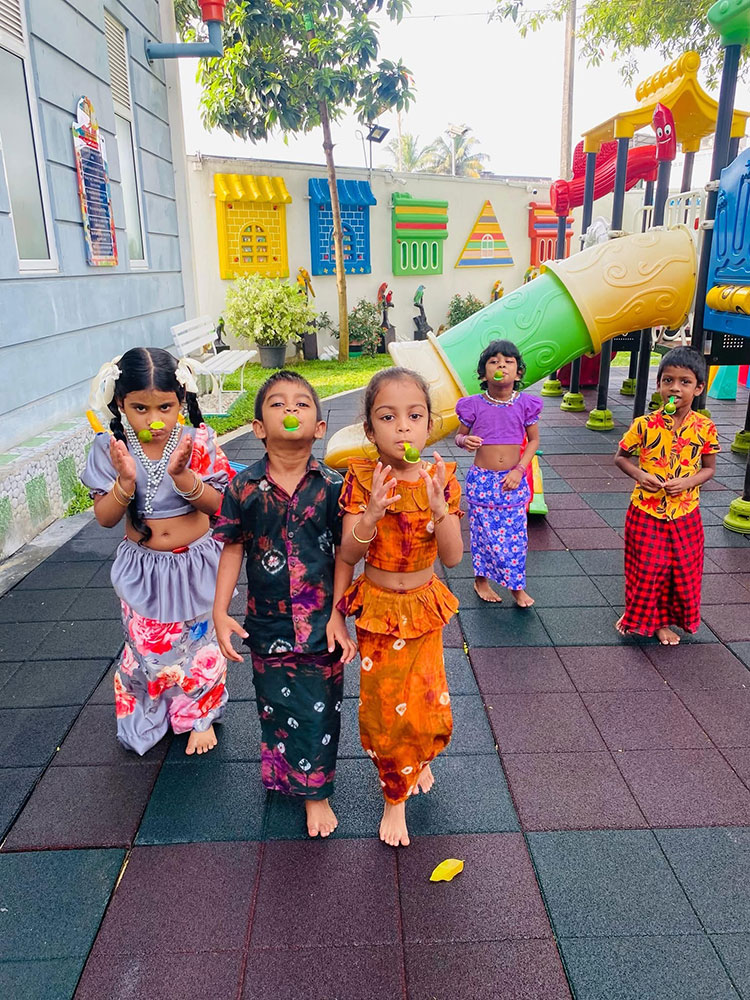 Twinkle Stars AMI Montessori Panadura, Montessori Sri Lanka, Nursery Pre school Panadura Sri Lanka, Sinhala & Tamil Avurudu festival in Montessori, nursery and Kindergarten activities, A.M.I. montessori in sri lanka, Early Learning and child care centre
