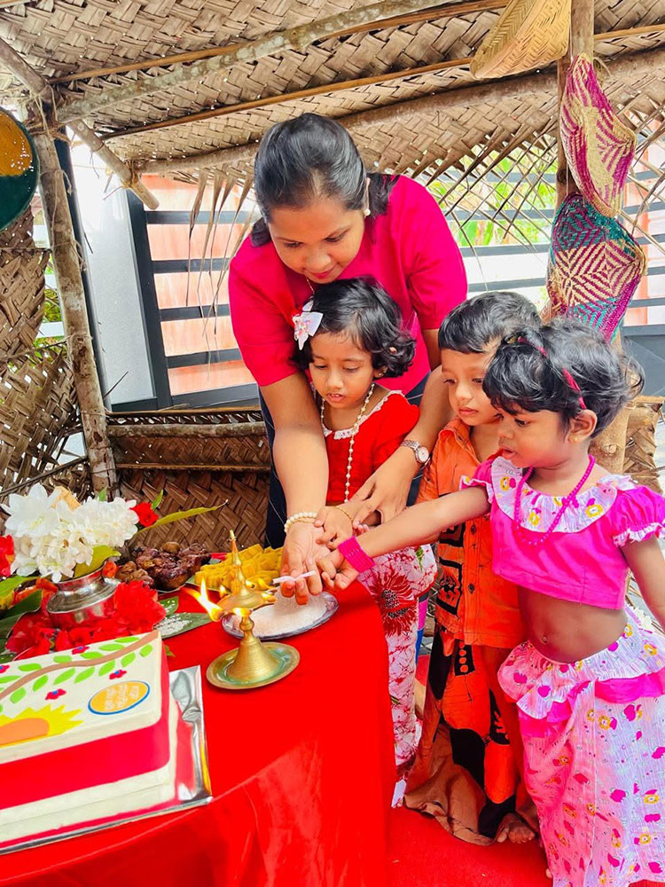Twinkle Stars AMI Montessori Panadura, Montessori Sri Lanka, Nursery Pre school Panadura Sri Lanka, Sinhala & Tamil Avurudu festival in Montessori, nursery and Kindergarten activities, A.M.I. montessori in sri lanka, Early Learning and child care centre
