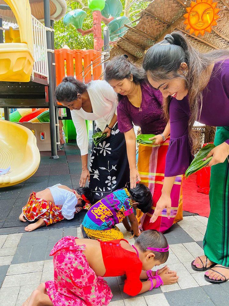Twinkle Stars AMI Montessori Panadura, Montessori Sri Lanka, Nursery Pre school Panadura Sri Lanka, Sinhala & Tamil Avurudu festival in Montessori, nursery and Kindergarten activities, A.M.I. montessori in sri lanka, Early Learning and child care centre