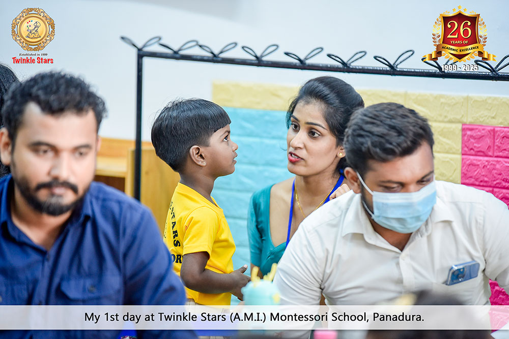 Twinkle Stars AMI Montessori Panadura, Montessori Sri Lanka, Nursery Pre school Panadura Sri Lanka, First Day in Montessori, nursery and Kindergarten activities, A.M.I. montessori in sri lanka, Early Learning and child care centre