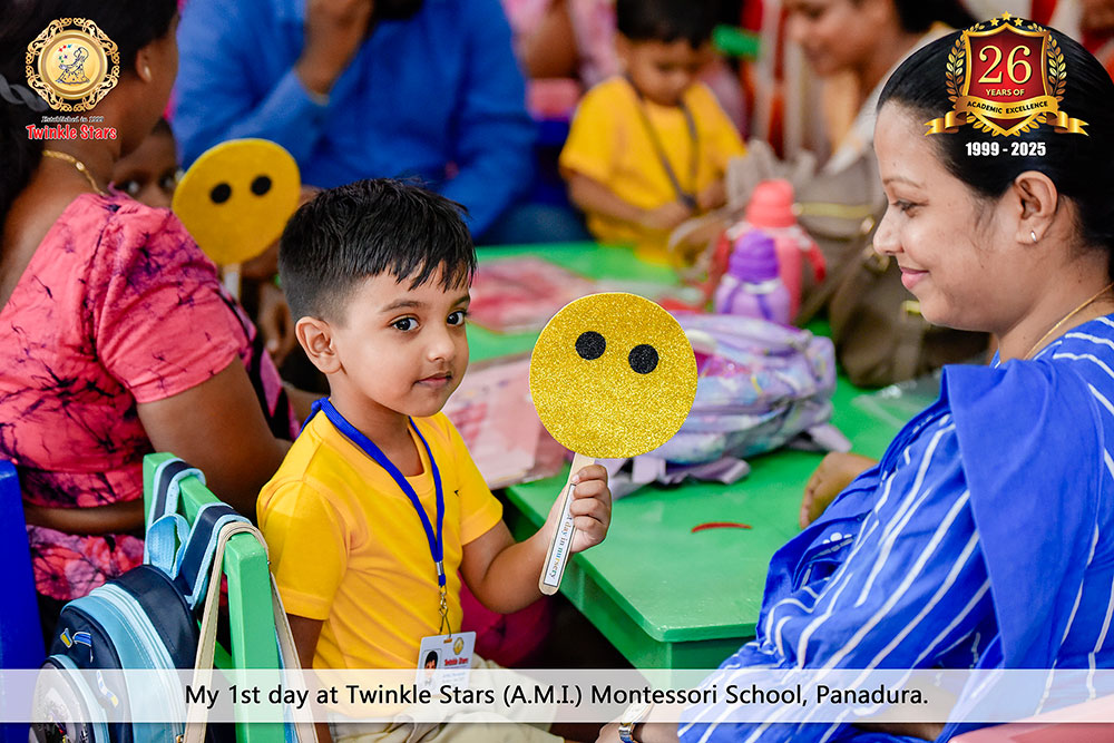 Twinkle Stars AMI Montessori Panadura, Montessori Sri Lanka, Nursery Pre school Panadura Sri Lanka, First Day in Montessori, nursery and Kindergarten activities, A.M.I. montessori in sri lanka, Early Learning and child care centre