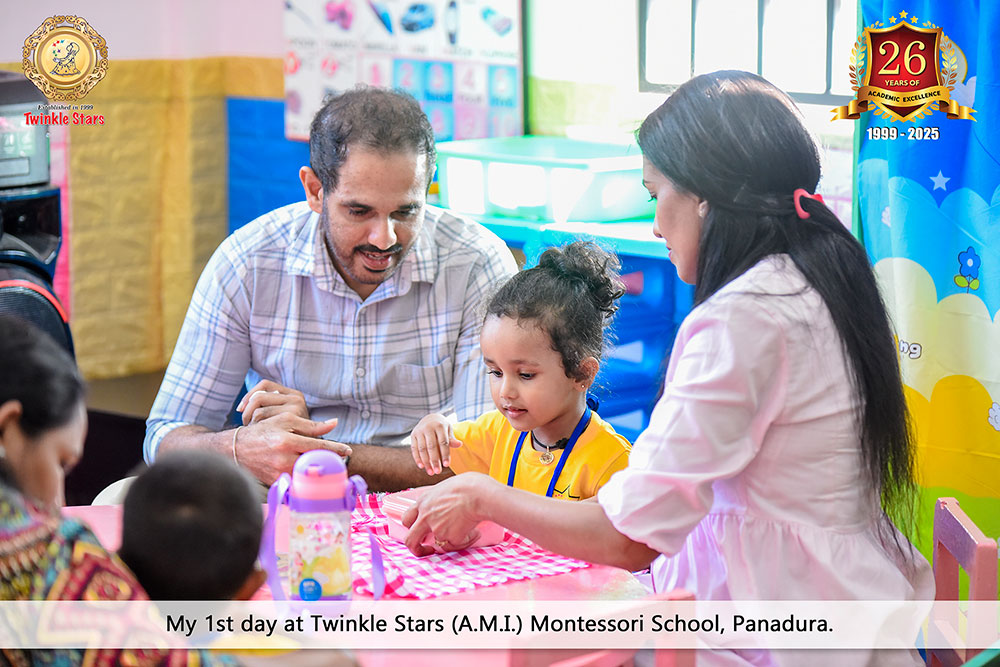 Twinkle Stars AMI Montessori Panadura, Montessori Sri Lanka, Nursery Pre school Panadura Sri Lanka, First Day in Montessori, nursery and Kindergarten activities, A.M.I. montessori in sri lanka, Early Learning and child care centre