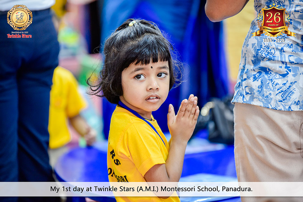 Twinkle Stars AMI Montessori Panadura, Montessori Sri Lanka, Nursery Pre school Panadura Sri Lanka, First Day in Montessori, nursery and Kindergarten activities, A.M.I. montessori in sri lanka, Early Learning and child care centre