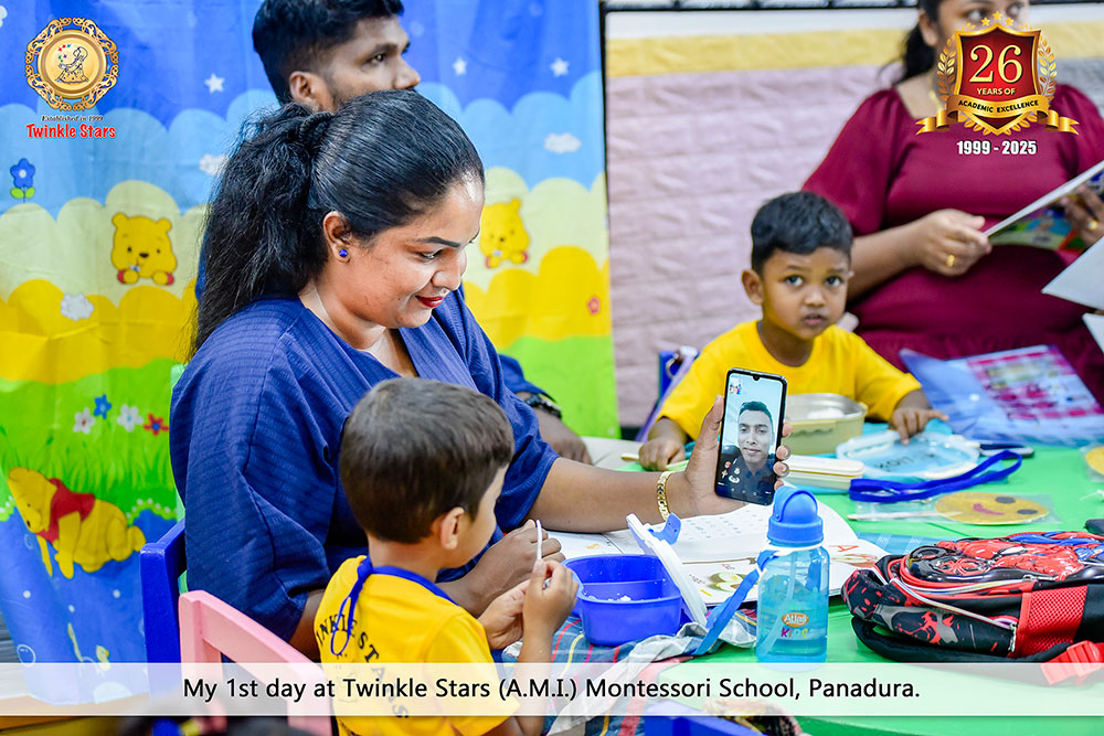 Twinkle Stars AMI Montessori Panadura, Montessori Sri Lanka, Nursery Pre school Panadura Sri Lanka, First Day in Montessori, nursery and Kindergarten activities, A.M.I. montessori in sri lanka, Early Learning and child care centre