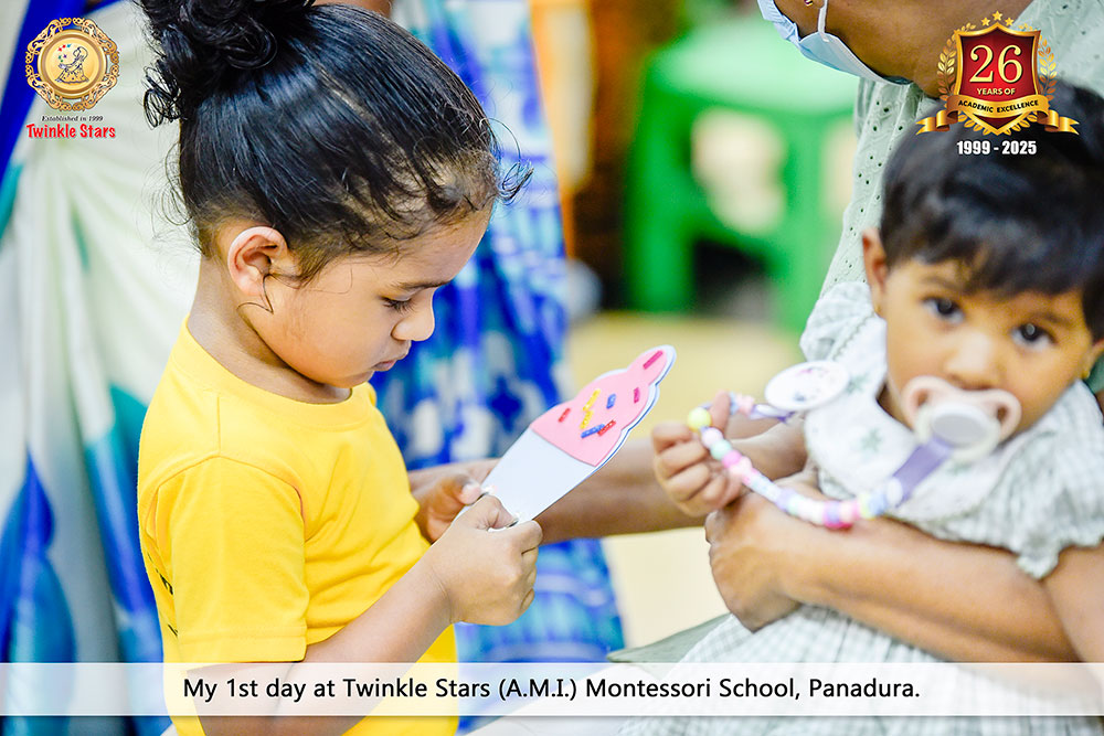 Twinkle Stars AMI Montessori Panadura, Montessori Sri Lanka, Nursery Pre school Panadura Sri Lanka, First Day in Montessori, nursery and Kindergarten activities, A.M.I. montessori in sri lanka, Early Learning and child care centre