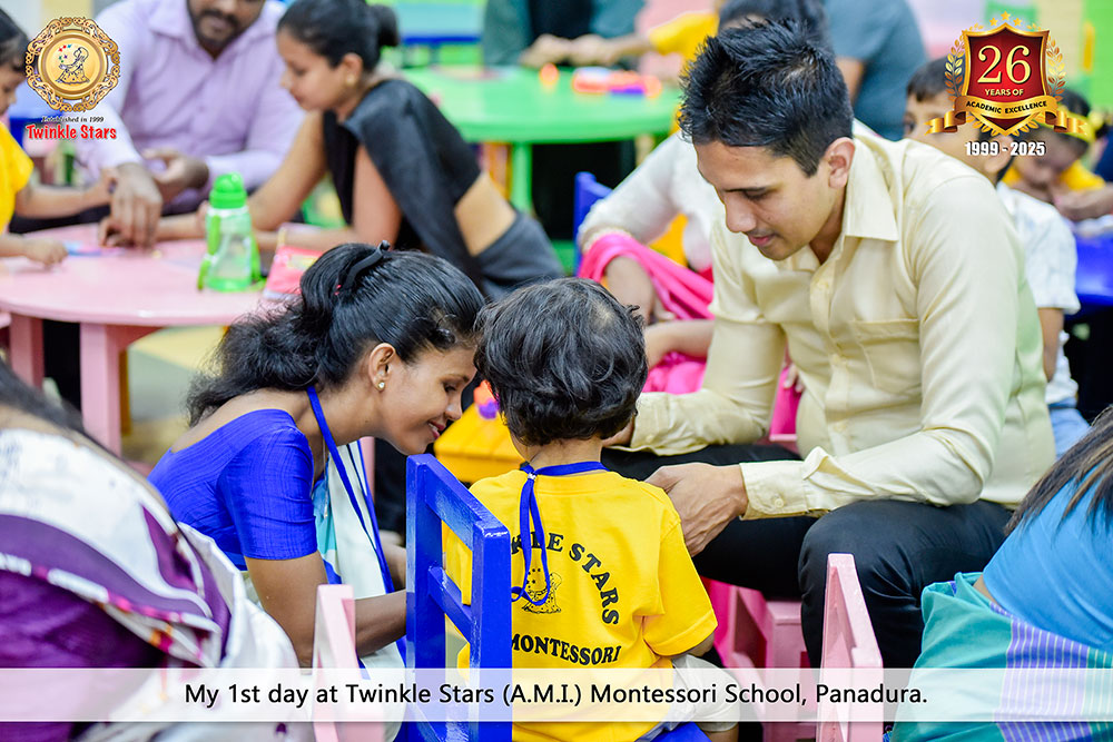 Twinkle Stars AMI Montessori Panadura, Montessori Sri Lanka, Nursery Pre school Panadura Sri Lanka, First Day in Montessori, nursery and Kindergarten activities, A.M.I. montessori in sri lanka, Early Learning and child care centre
