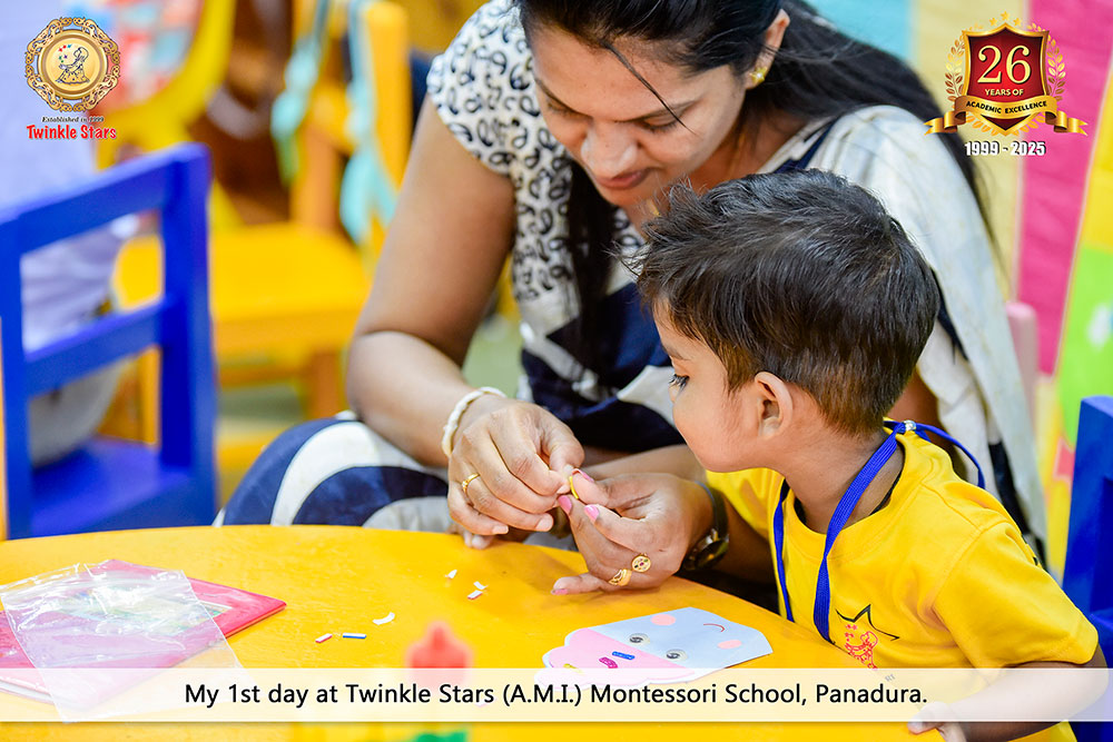 Twinkle Stars AMI Montessori Panadura, Montessori Sri Lanka, Nursery Pre school Panadura Sri Lanka, First Day in Montessori, nursery and Kindergarten activities, A.M.I. montessori in sri lanka, Early Learning and child care centre