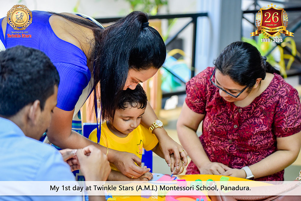 Twinkle Stars AMI Montessori Panadura, Montessori Sri Lanka, Nursery Pre school Panadura Sri Lanka, First Day in Montessori, nursery and Kindergarten activities, A.M.I. montessori in sri lanka, Early Learning and child care centre