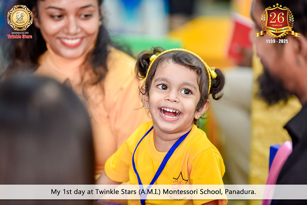 Twinkle Stars AMI Montessori Panadura, Montessori Sri Lanka, Nursery Pre school Panadura Sri Lanka, First Day in Montessori, nursery and Kindergarten activities, A.M.I. montessori in sri lanka, Early Learning and child care centre