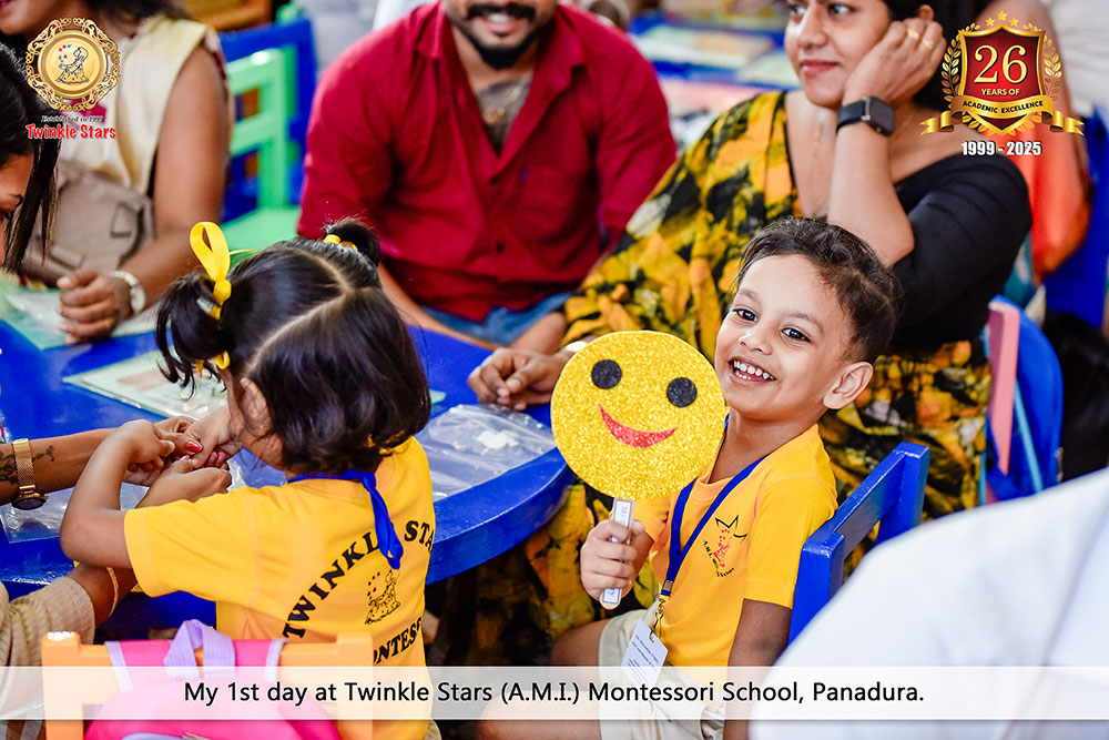Twinkle Stars AMI Montessori Panadura, Montessori Sri Lanka, Nursery Pre school Panadura Sri Lanka, First Day in Montessori, nursery and Kindergarten activities, A.M.I. montessori in sri lanka, Early Learning and child care centre