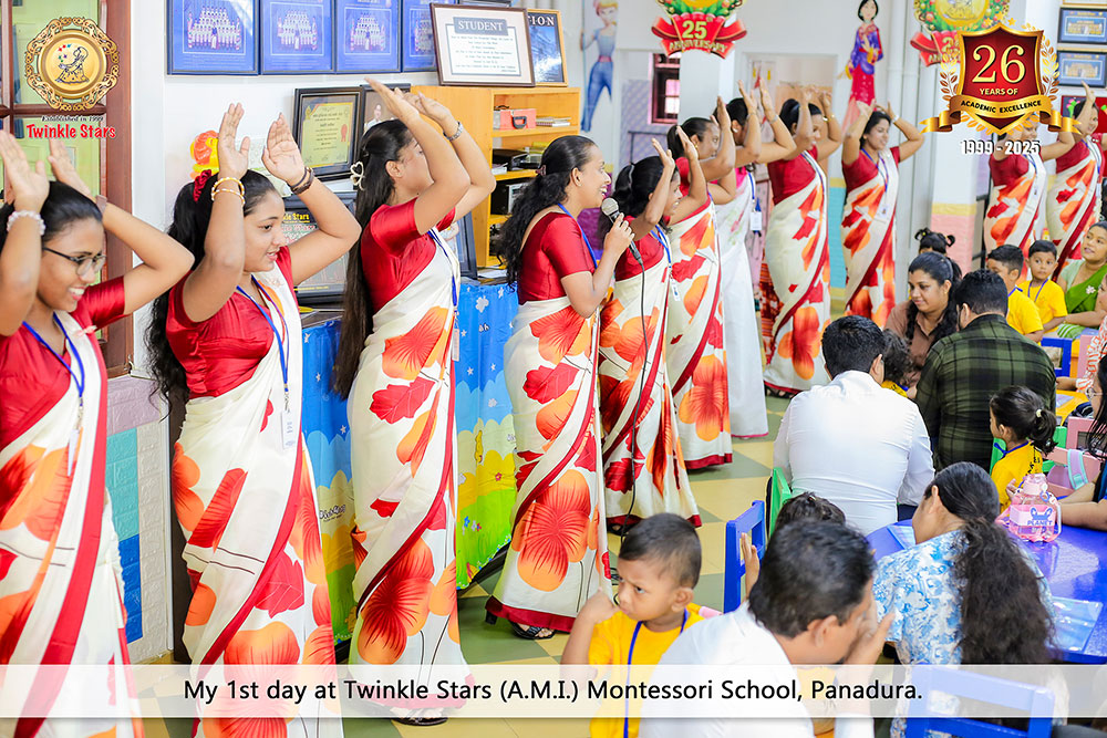 Twinkle Stars AMI Montessori Panadura, Montessori Sri Lanka, Nursery Pre school Panadura Sri Lanka, First Day in Montessori, nursery and Kindergarten activities, A.M.I. montessori in sri lanka, Early Learning and child care centre