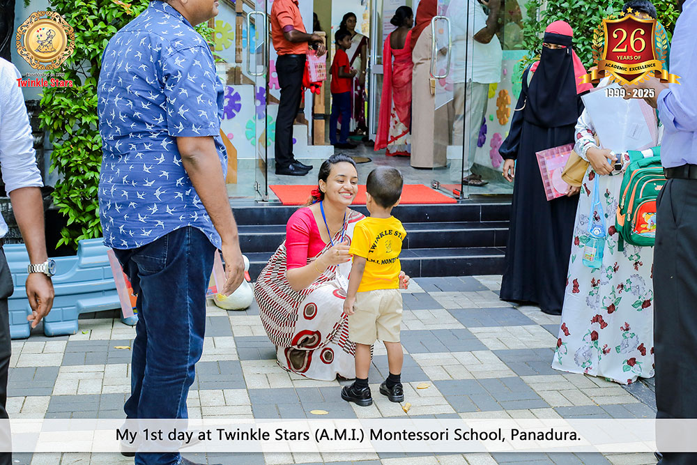 Twinkle Stars AMI Montessori Panadura, Montessori Sri Lanka, Nursery Pre school Panadura Sri Lanka, First Day in Montessori, nursery and Kindergarten activities, A.M.I. montessori in sri lanka, Early Learning and child care centre